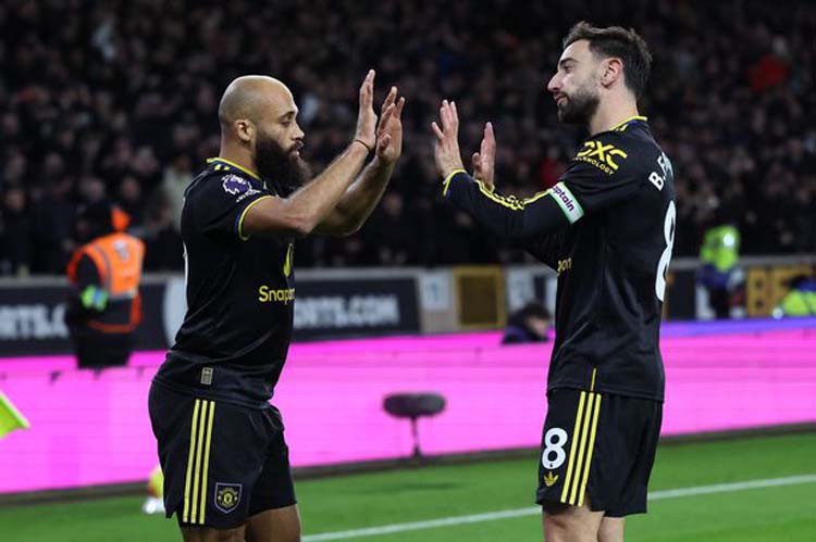 ব্রুনোর জোড়া গোলে বড় জয় ইউনাইটেডের